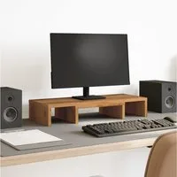 vidaXL Monitorständer, (Monitorständer Verstellbar Artisan-Eiche 60x24x10,5 cm)
