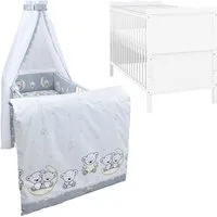 Baby-Delux Komplettbett Babybett Max Komplettset, 10-tlg., Kinderbett 60x120 cm weiß, Bettset verschiedene Designs