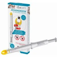 tickSAFE Zeckenpinzette Zeckengreifer, rotierender Greiferkopf, die bessere Zeckenzange, Kein Quetschen, Ziehen oder Drücken - einfach schonend rausdrehen