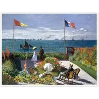 Posterlounge Wandbild Die Terrasse von Saint-Adresse, Claude Monet, erhältlich als Poster, Leinwandbild, Wandsticker oder Acrylglasbild