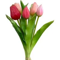 Kunsttulpe Künstlicher Tulpenbund mit 5 Tulpen, 30cm Kunstblume Frühling, Gasper, Höhe 30.00 cm