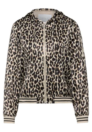 Street One Studio - Jacke mit Leo-Muster schwarz - Gr. - 34