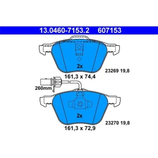 ATE Bremsbel?ge vorne Ford Galaxy Seat Alhambra VW Sharan Transporter