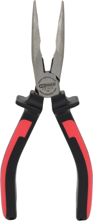 KS Tools ERGOTORQUE Flachrundzange, gebogen rot/schwarz - 115.1019
