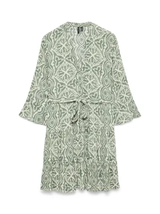 VERO MODA - VMMENNY LS V-NECK SHORT DRESS WVN BOO - Gr. - M