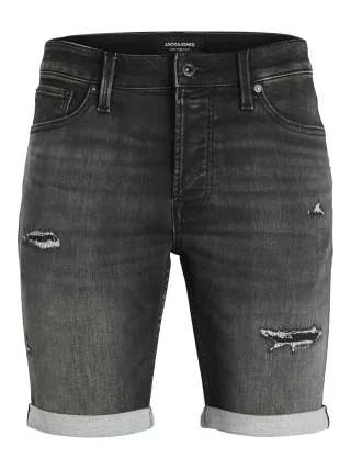 JACK&JONES - JJIRICK JJICON SHORTS SQ 622 I.K SS24 SN black denim - Gr. - L