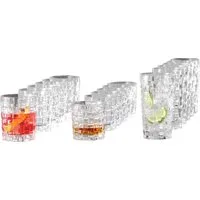 Nachtmann Glas BOSSA NOVA, Becher 18er-Set, (6 x 3 versch), Glas, Made in Germany
