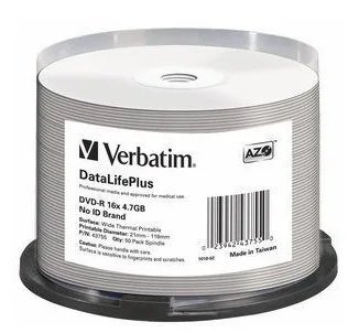 Verbatim DataLifePlus | 43755 | 50 x DVD-R - 4.7 GB 16x