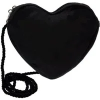Alpenflüstern Schultertasche Herztasche (schwarz), - Damen Trachtentasche in Herzform, Schultertasche fürs Dirndl, Herz H