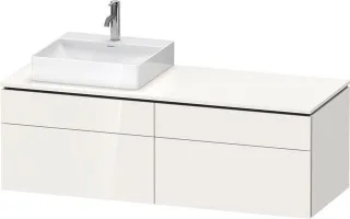 Duravit L-Cube Konsolenwaschtischunterbau wandhängend Weiß Hochglanz 1420x550x482 mm - LC4870L858500 LC4870L85850000