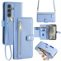 betterfon Handykette für Samsung Galaxy Leder Umhänge Hülle mit Kartenfächer, Hände frei – mit Silikonhülle & Schnur für flexiblen Alltag
