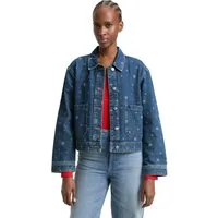 TOM TAILOR Denim Jeansjacke mit All-Over-Herz-Print