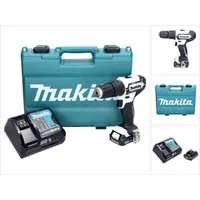 Makita Akku-Schlagbohrschrauber HP 333 DSAW Akku Schlagbohrschrauber 12 V 30 Nm Weiß + 1x Akku 2,0 Ah