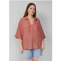 QS Kurzarmbluse Bluse Bluse im Loose Fit mit Wascheffekt