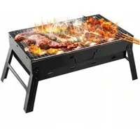 R2 Invest Holzkohlegrill Klappgrill Koffer Holzkohlegrill 36x29x7 cm tragbar