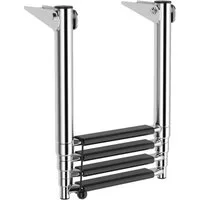 COSTWAY Poolleiter, 4 stufig, 40,5-115,5cm verstellbar, bis 227kg, klappbar