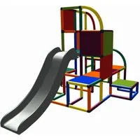 move and stic Kletterturm Helge mit Rutsche Konstruktions-Spielset, In- und Outdoor
