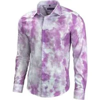Baxboy Langarmhemd Baxboy Herren Batik Style Hemd Freizeitshemd Langarm Casual B-450