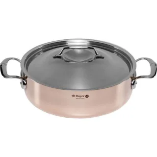 De Buyer Prima Matera Bratentopf Kupfer/Edels. niederer 28cm ind.