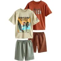 Next Pyjama Schlafanzüge mit Shorts, 2er-Pack (4 tlg)