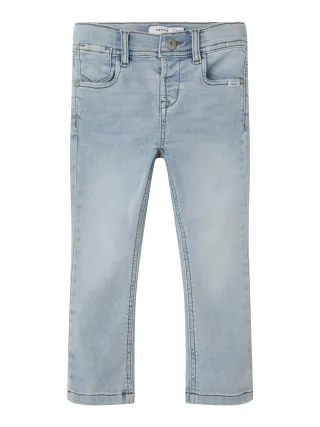 NAME IT - NMMSILAS SLIM SWE JEANS 8001-TH NOOS Light Blue Bleached Denim - Gr. - 92
