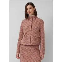 s.Oliver Funktionsjacke Indoor-Jacke Gefütterte Bouclé-Jacke mit verdecktem Reißverschluss