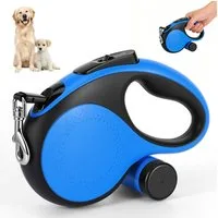 BlingBin Hundeleine Ausziehbar und Einziehbar, Flexibel für Training und Spaziergänge, ABS-Gehäuse und Nylon-Leine (1 Stück, 1-tlg., 5M), Rollleine Hundeleine 5m für kleine & große Hunde bis zu 30kg