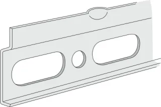 Sanipa Aufhängeschiene f. 350 mm Breite, ZB3629Z, H:15, B:300, T:15 mm ZB3629Z