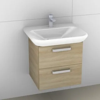 Artiqua 413 Waschtischunterschrank für MyDay 125460 Castello Eiche quer NB, 413-WU2L-K90-7134-426 413-WU2L-K90-7134-426