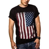 MAKAYA Print-Shirt Herren USA Fahne Vintage Amerika T-Shirt US Flagge Army Armee Männer mit Druck