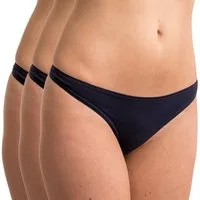 HERMKO String 5050 (Pack, 3er) Tanga Slip, Baumwolle/Elastan, gute Passform, Feinripp