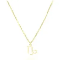 Beka&Bell Kette mit Anhänger 925-Sterling Silber vergoldet Glänzend 42cm Steinbock