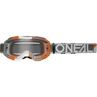 O’NEAL Motorradbrille B-10 Duplex Clear Motocross Brille, Mit Band,Kratzfest,Verspiegelt