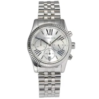 Damenuhr der Marke Michael Kors in der Farbe silber. Das Gehäuse hat einen Durchmesser von 38 mm. Marke: Michael KorsModellname: MK5555Kategorie: DamenarmbanduhrMaterialien: EdelstahlFarbe: SilberUhr: Quarz