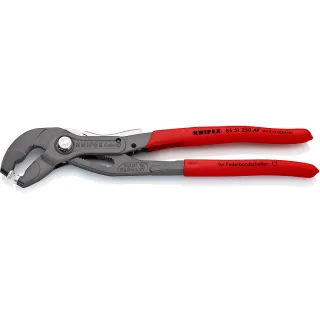 KNIPEX Federbandschellenzange mit Feststeller 250 mm grau atramentiert rutschhemmend - 8551250AF