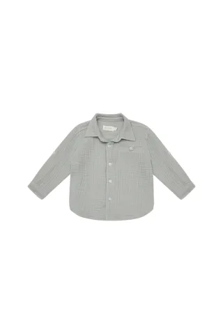 Leevje Musselinhemd soft green 134/140