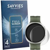 Savvies Displayschutzfolie Fullscreen Schutzfolie für Samsung Galaxy Watch 9 (40 mm), 4 Stück, Displayschutz Folie Fullcover Klar Transparent
