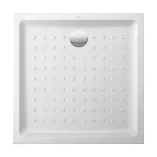 Villeroy & Boch O.Novo Duschwanne 60601001 100 x 100 x 6 cm, weiß, mit Noppen Oberfläche