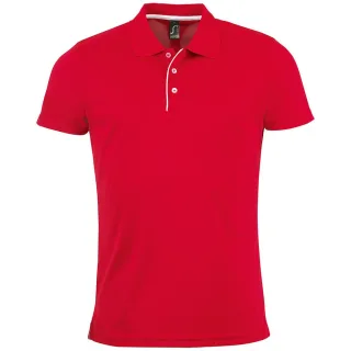 SOLS Mens Performer Kurzarm-Pique-Poloshirt (Rot)