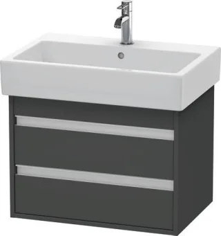 Duravit Ketho Waschtischunterbau wandhängend Graphit Matt 650x440x480 mm - KT662404949 KT662404949