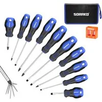 HYCHIKA Bit-Schraubendreher 11-teiliges Magnet-Schraubendreher-Set Kreuz+Schlitz, (11 St)