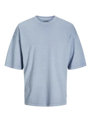 JACK&JONES - JJECHARGE FADED TEE O-NECK NOOS chambray blue - Gr. - XL
