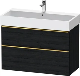 Duravit D-Neo Waschtischunterbau wandhängend Eiche Schwarz Matt 984x442x625 mm - DE4374034160000 DE4374034160000