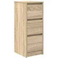vidaXL Sideboard Sideboard Sonoma-Eiche 29,5x34x76 cm Holzwerkstoff (1 St)
