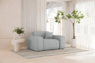 Sessel Designersessel CELES PREMIUM in Stoff Artico Hellgrau