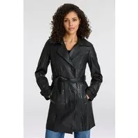 Mauritius Ledermantel GWTaresa (2-tlg., mit Bindegürtel) Leder-Trenchcoat mit Bindegürtel