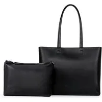 TAN.TOMI Shopper Damen Henkeltaschen Groß Handtasche Mit Einer Kosmetiktasche (2-tlg., Henkeltasche 2PCS Set Einfach Tote Bag), Handtaschen Damen Groß PVC Umhängetasche
