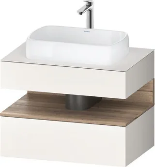 Duravit Qatego Konsolenwaschtischunterbau wandhängend Weiß Supermatt 800x550x600 mm - QA473005584001 QA4730055840010