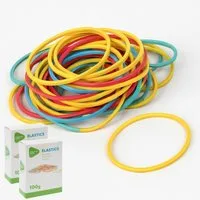 Koopman Gummibänder Elastikbänder Dehnbänder Stretchbänder 200gr Ø3,5-6cm, Mehrfarbig, Mixset, div. Größen, Vielseitig, Latex