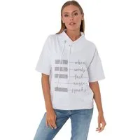 Estefania for woman Kurzarmshirt 194-1111, "Music" mit Strassbesatz